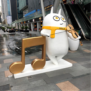 Escultura de Resina para Exteriores, Figura de Dibujos Animados, Hecha a Mano, Diseño Contemporáneo, Montaje en Suelo, Paquete Individual - Product Image 1