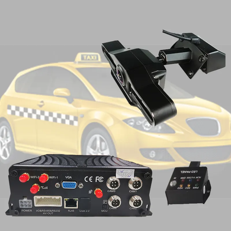 Kamera belakang taksi dvr sistem keamanan kendaraan 5 saluran 1080p 4g