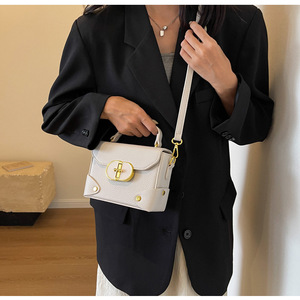 Diseño de nicho 2025 nueva moda clásica pequeña cuadrada moda señoras bolso textura Color colisión señoras hombro bandolera - Product Image 5