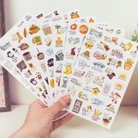 Feuilles d'autocollants promotionnels personnalisées prédécoupées, feuilles d'autocollants transparentes amovibles prédécoupées, autocollants pour enfants