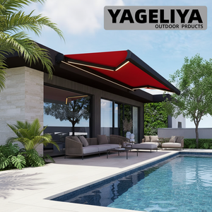 Auvent rétractable extérieur motorisé automatique en aluminium de marque GHUSTRUD Hanrui - Product Image 3