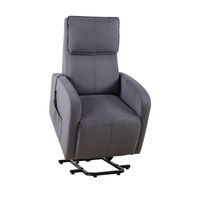 Fauteuil inclinable électrique moderne en tissu rembourré, une place, avec poche latérale, pour personnes âgées, idéal pour hôtel et salon