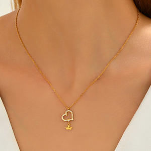 <span class=keywords><strong>Collar</strong></span> de Acero Inoxidable de Alta Gama con Forma de Llave de Corazón, Chapado en Oro, Cadena Versátil, Accesorio Moderno, Simple y <span class=keywords><strong>Sexy</strong></span> para Regalo - Product Image 6