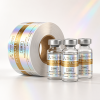 Autocollants adhésifs en vinyle imperméables durables avec impression de logo personnalisé, étiquettes d'emballage pour flacons en verre pharmaceutiques de 3 ml/5 ml/10 ml