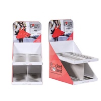 Présentoir de comptoir en carton ondulé à deux niveaux pour chaussettes et bas en soie