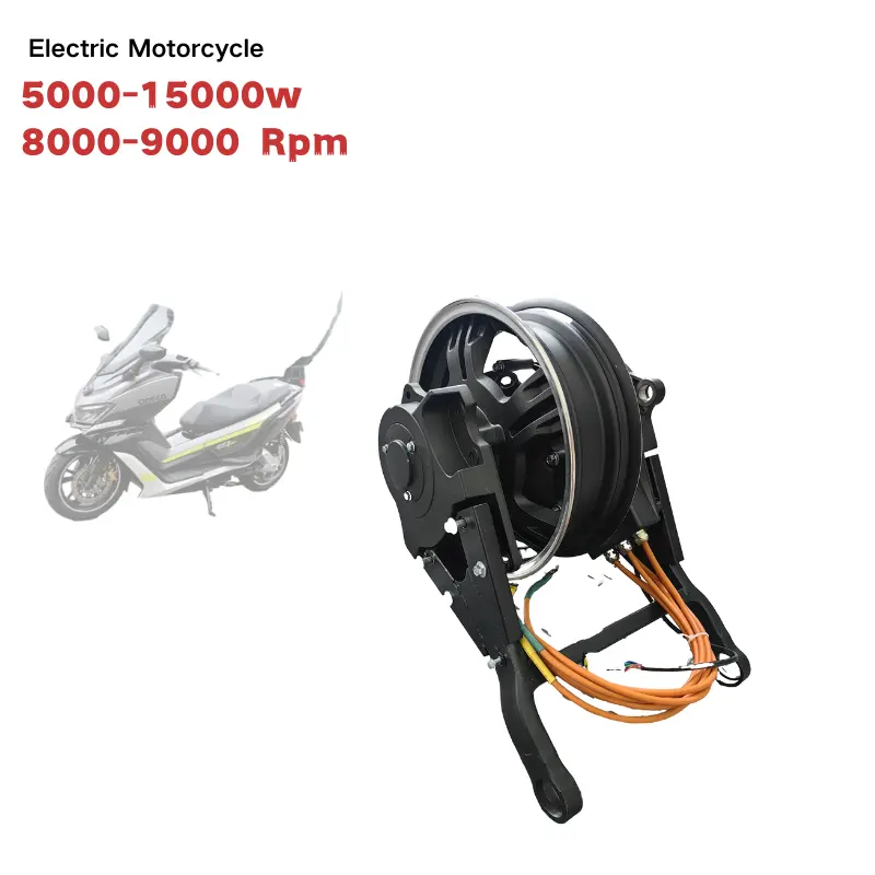 8000Rpm 12Inch 72V Dc Elektromotor Voor Motorfiets Met Controller Stad Off Road Achter Direct Drive Ev Motorfiets Motor