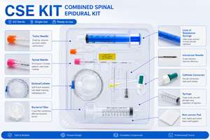 All-in-One Combined Spinal <strong>Epidural</strong> <strong>Kit</strong> with 16G-18G Tuohy Needle and 25G-27G Spinal Needle - Product Image 5