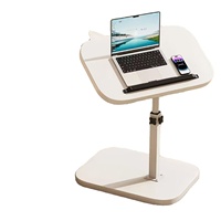 Table basse en bois pivotante et relevable avec structure métallique, design minimaliste moderne pour salon et chambre à coucher