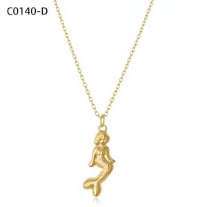 Collar con Colgante de Sirena Amy Amy, Cadena de Aleación Plateada, Joyería de Moda para Mujer, Uso Diario, Regalo - Product Image 3