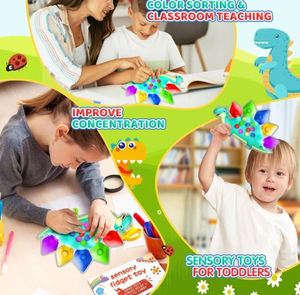 Nuevo Producto: Juguete Educativo de Dinosaurio de Plástico para Bebés, para Descompresión, Entrenamiento de Agarre, Pinchazos y Clasificación de Colores, Divertido - Product Image 5