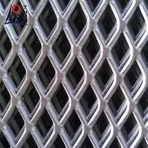 Anping custom diamond small hole zinc coated steel standard expanded metal mesh decorative sheet for curtain wall