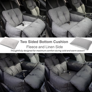Siège auto pour chien personnalisé, protection pour animaux de compagnie avec sangles de sécurité, lit de voyage de luxe pour animaux, siège auto portable et amovible pour chien - Product Image 4