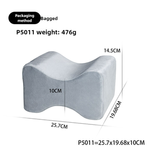 Almohada de soporte de pierna de embarazo tejida en forma de U de espuma viscoelástica para dormir de lado con cubierta lavable extraíble - Product Image 5