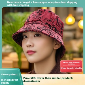 Sombrero de cubo de protección solar de estilo fino de verano para mujeres mayores de mediana edad, <span class=keywords><strong>abuelas</strong></span>, señoras, cómodo sombrero de tela para el sol - Product Image 3