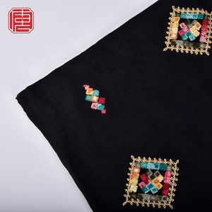 Nouveau tissu de broderie Baboos rayonne en nylon de couleur personnalisée légère à la mode pour les vêtements des femmes - Product Image 1