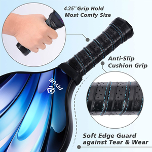 初心者向けのポータブル軽量フルセットピクルボールトレーニングラケット、シンプルなグラスファイバーデザイン - Product Image 6