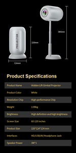 Projector Indoor Cinema 4k <strong>TV</strong> Mobile Smart Android <strong>Mini</strong> Projector Portable with <strong>Stand</strong> Rotating New Projector - Product Image 6