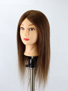 Cabeza <span class=keywords><strong>de</strong></span> Maniquí Profesional 100% Cabello Humano para Escuelas <span class=keywords><strong>de</strong></span> Peluquería, Cabeza <span class=keywords><strong>de</strong></span> Entrenamiento Realista para Cursos <span class=keywords><strong>de</strong></span> Estilismo - Product Image 1