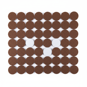 BROWN 20mm Self Adhesive Nonwoven Felt Round Shape Furniture Feet <b>Protectors</b> - Product Image 2