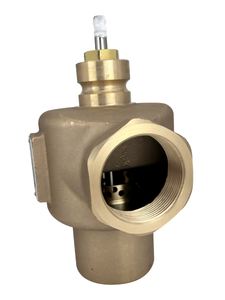 Válvula de Globo de 3 Vías VXI41.40, PN16, Cuerpo de Bronce, Rosca Interna, DN40, Kvs 25m³/h, Característica de Porcentaje Igual - Product Image 1