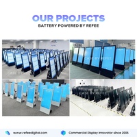 Écran d'affichage numérique portable pliable Android étanche pour extérieur de 43 pouces, alimenté par batterie, pour publicité