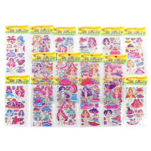 Adesivi gonfi 3d di alta qualità Princess Dress Up Cartoon Girl Stickers decalcomanie impermeabili 3d <span class=keywords><strong>Sticker</strong></span> <span class=keywords><strong>Anime</strong></span> - Product Image 6
