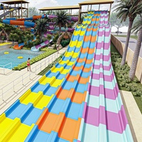 COWBOY grand équipement de glissière en spirale de toboggan aquatique adulte pour la construction de parc aquatique en fibre de verre sur mesure d'hôtels