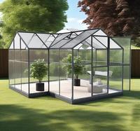 Grande serre modulaire en aluminium en forme de T véranda moderne écologique pour les loisirs en plein air et les divertissements à la maison