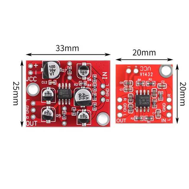 XLW  TDA1308/AD828 Class AB Stereo Headphone Driver Module Pre-Audio Amplifier Module