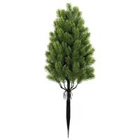 Sapin de Noël artificiel à insérer dans le sol, baies rouges, en plastique, taille 30cm-100cm, décoration extérieure pour cour et pelouse