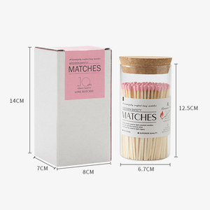 Allumettes en bois écologiques colorées personnalisées, style classique, dans un bocal en verre, pour les fêtes de Noël, allumage de bougies - Product Image 4