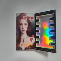 Magnifique palette de maquillage vide pliable, grand format, multi-compartiments, en carton épais, pour poudres, marque privée et collection de beauté personnalisée