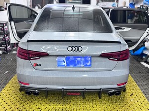 Difusor Trasero para <span class=keywords><strong>Audi</strong></span> <span class=keywords><strong>A4</strong></span> S4 2017-<span class=keywords><strong>2019</strong></span>, Cuatro Salidas de Escape, Estilo Deportivo Horizontal, Labio Trasero Modificado - Product Image 4