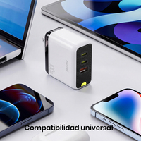 Chargeurs rapides de type C Miccell en gros, adaptateur de charge rapide GaN 100W, chargeur mural multi-ports USB-C USB-A pour smartphone