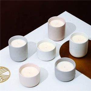 Pot de bougie <span class=keywords><strong>en</strong></span> céramique pour décoration de la maison, cylindre, logo personnalisé, mat, couleur unique, vide, noir mat - Product Image 6