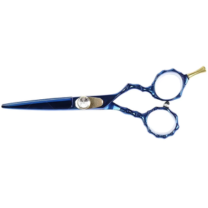 Tijeras de Peluquería Profesionales Grabadas con Láser Azul, 5.5 Pulgadas, Acero Inoxidable, Punta Afilada, para Diestros - Product Image 1