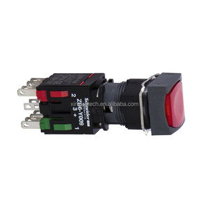 Schnei der XB6DW XB6CW สวิตช์ไฟ LED, สวิตช์ XB6CW/<span class=keywords><strong>DW</strong></span> 1/3B1B4B2B1/3/4B5B 16มม. สี่เหลี่ยมผืนผ้า1NO 1NC ขาวเขียวแดง ac/ DC12-24v - Product Image 3