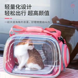 Pet Travel Bag Portable Oxford Cloth Transparent <b>Cat</b> Dog Carrier Foldable <b>Backpack</b> For Pets Outdoor Use - Product Image 1