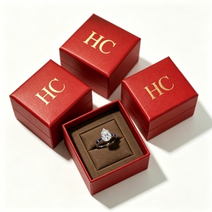 Minimalist Modern Jewelry Box Wholesale Lid and Base <b>Ring</b> Case Manufacturer Custom Logo Rigid Cardboard Gift Packaging in Bulk - Product Image 2