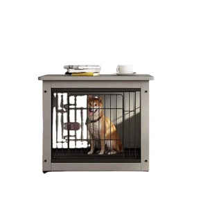 กรงสุนัขไม้เนื้อแข็งแบบหนาพิเศษ พร้อมฉากกั้นแบบถอดได้ บ้านสัตว์เลี้ยงขนาดใหญ่สำหรับสุนัขขนาดเล็ก กลาง และใหญ่ - Product Image 5