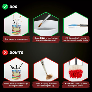 Nouveauté, lot de 10 pinceaux à peinture en nylon faits à la main, manche blanc, kit de loisirs, pinceaux de détail miniatures - Product Image 5