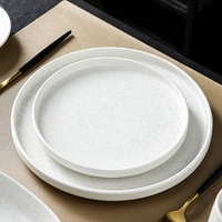 Service de table en céramique minimaliste élégant, écologique, sans BPA, assiettes à steak, plats à dessert, bols à salade, bols à pâtes, restaurant, hôtel