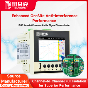 เครื่องบันทึกสีไร้กระดาษขนาดเล็กอินพุต4ช่องสัญญาณแบบอะนาล็อกอุปกรณ์หลายช่องสัญญาณที่แยกได้อย่างเต็มที่สำหรับเครื่องมือวัดอุณหภูมิที่หลากหลาย - Product Image 4
