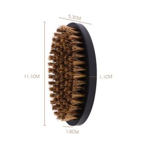 Brosse à barbe en bois de haute qualité pour homme avec logo personnalisé, poils de sanglier doux, brosse à barbe démêlante - Product Image 3