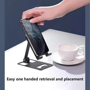 Supporto da Tavolo in Lega per Telefono, Supporto per Streaming Live su Tablet, Base per Telefono per Guardare Serie Senza Interruzioni e Liberare le Mani - Product Image 1