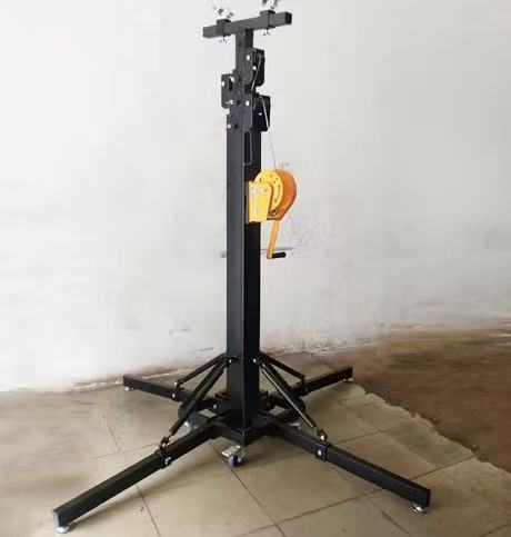 Portable Heavy-Duty Crank Lighting Stand for Outdoor Concerts Steel Line Array Tower Truss Lift