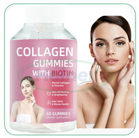 Ausreson Gommes aux peptides de collagène marin Beauty Bear Gummy Skincare Health Supplement Gummies au collagène marin
