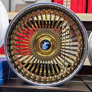 Staggered Wire Rims 20 22 24 26 Inch 20x8 22x8 24x10 72 150 204 100 <strong>Spokes</strong> Standard Cross Straight Golden Gold <strong>Spoke</strong> Wire <strong>Wheel</strong> - Product Image 1