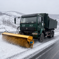 Balayeuse à neige montée sur camion ORPHEST, machine de nettoyage routier avec brosse rotative, moteur et châssis Dongfeng Howo