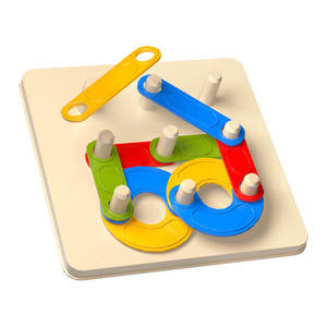 Juego de Rompecabezas Educativo Temprano, Bloques de Construcción de Columnas Intercambiables, Rompecabezas de Formas Geométricas - Product Image 1